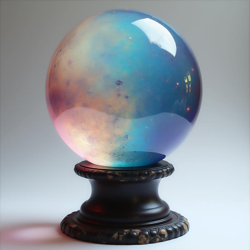 Une Boule de Cristal multicolore